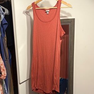 Women's Rust Ribbed dress